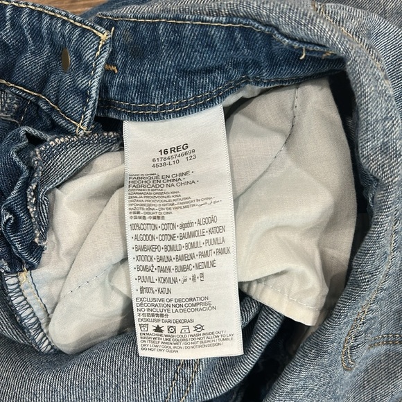 Levi’s Girls Denim Shortalls Size 16 Regular like new - Picture 12 of 12